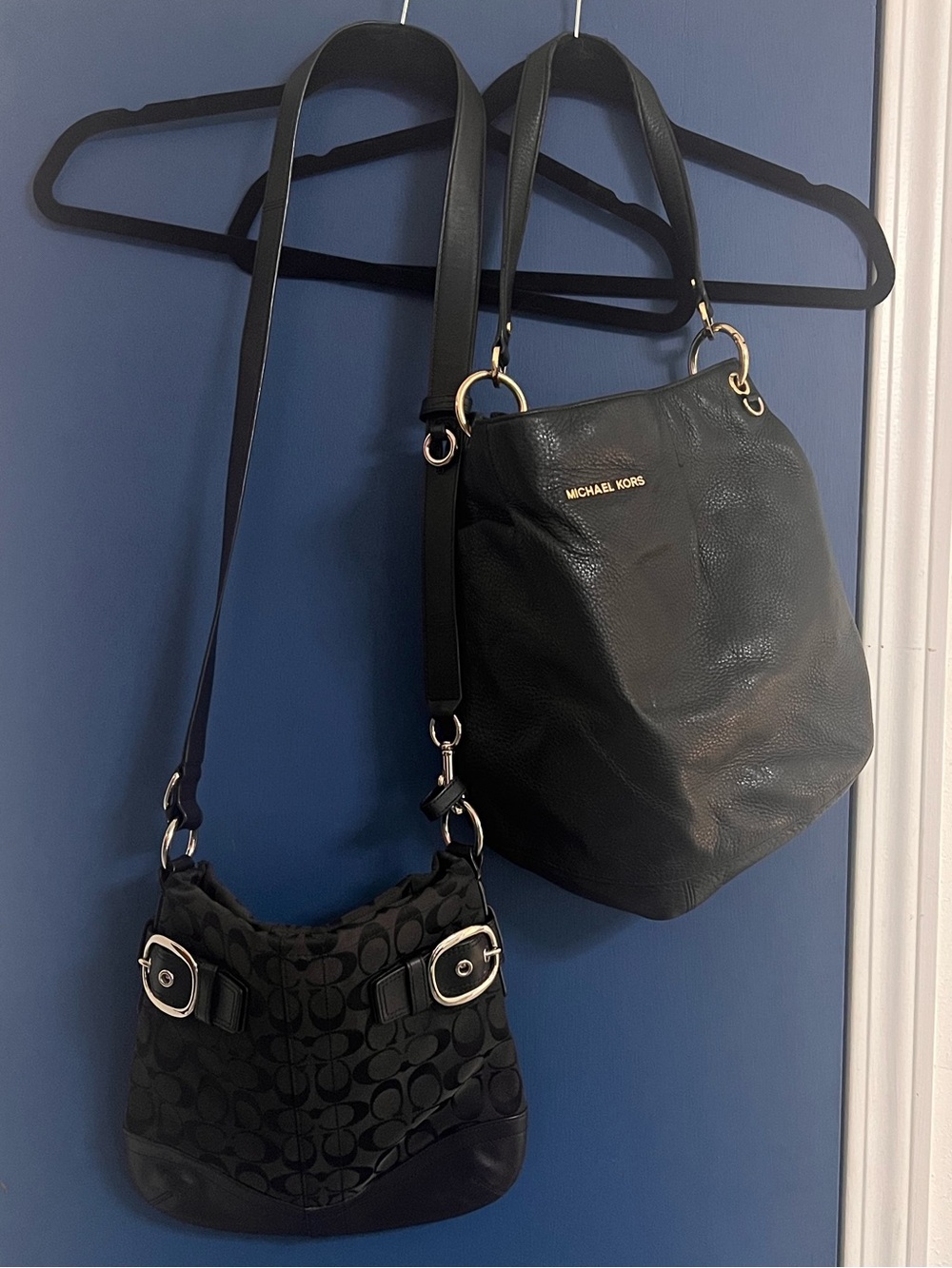 BUNDLE Michael Kors Black Shoulder Bag AND Coach Crossbody